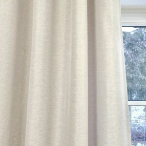 Tkanina matowa, chłodny beż, cappuccino o strukturze lnu wys. 320 cm.