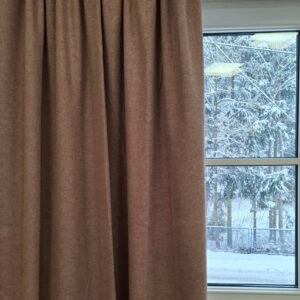 Zasłony gładkie brązowe zaciemniające, struktura lnu wys. 250 cm/szer 145 cm 2 szt