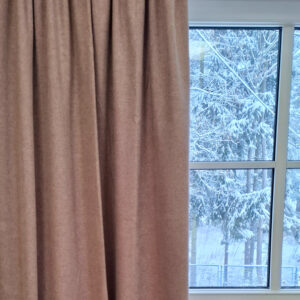 Zasłony zaciemniające,róż pudrowy, struktura lnu wys. 250 cm/szer 145 cm 2 szt